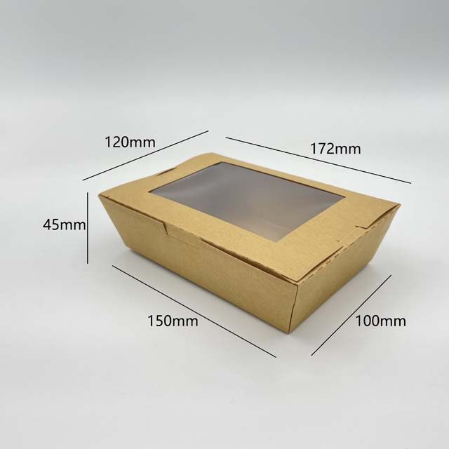 600ml Takeaway Kraft Paper Box With Window